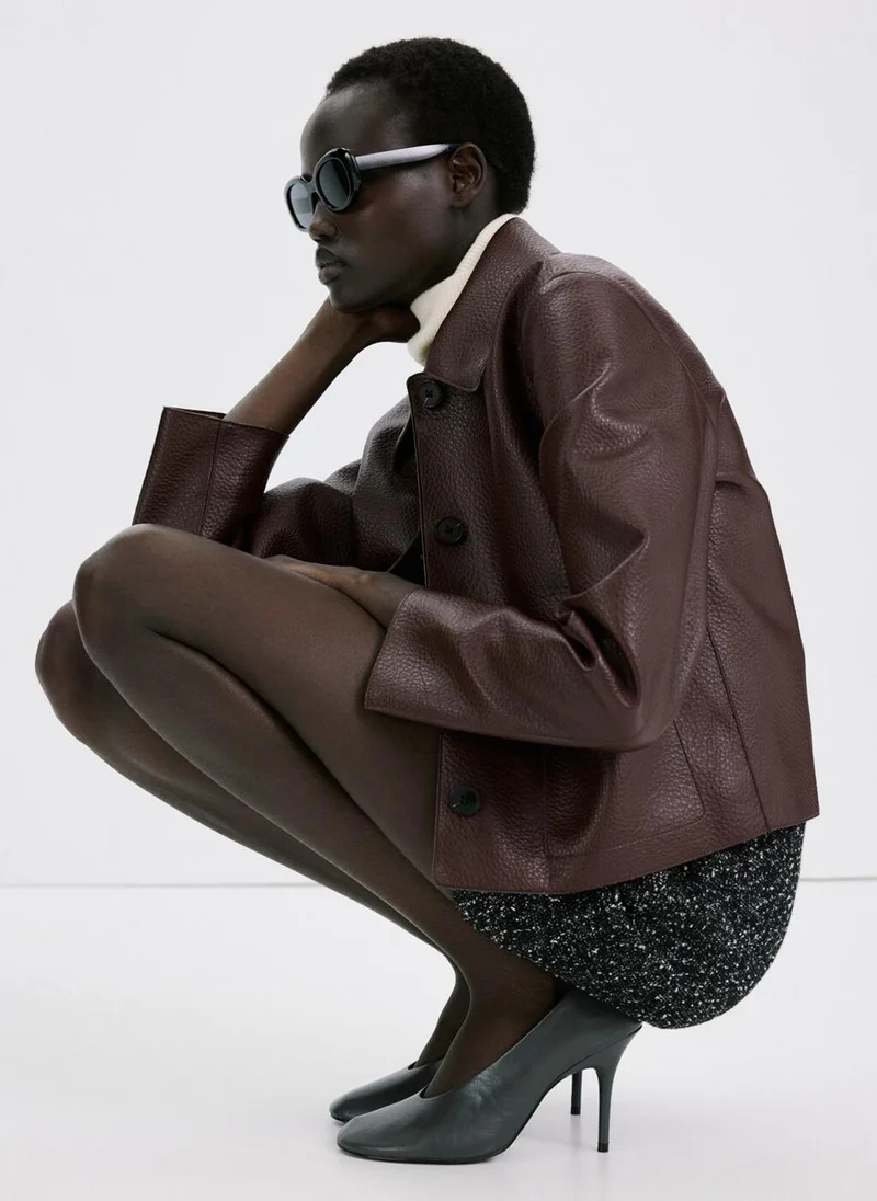 MANGO  Faux-leather jacket with pockets for Women | Best Price UAE